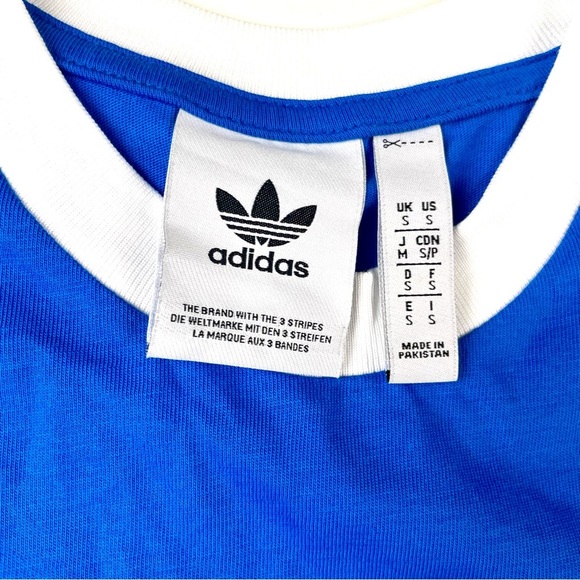 Adidas Royal Blue Tee with White Trim - Picture 2 of 4